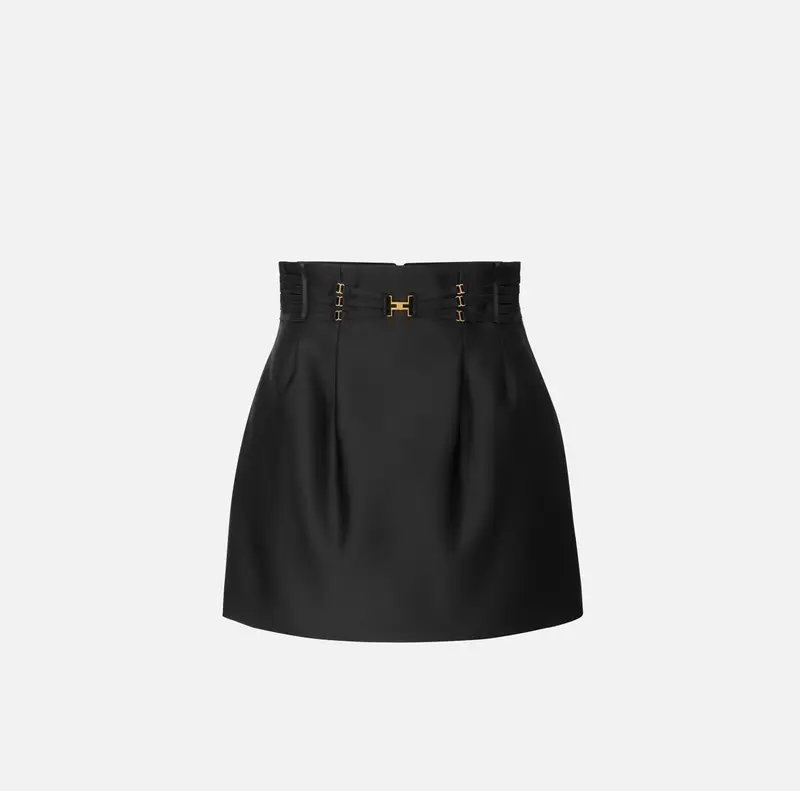 Minigonna in duchesse con elastici