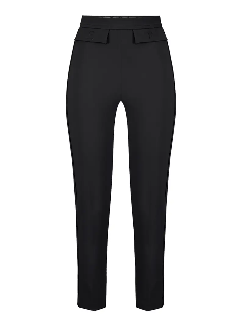 pantalone capri elisabetta franchi da donna - nero