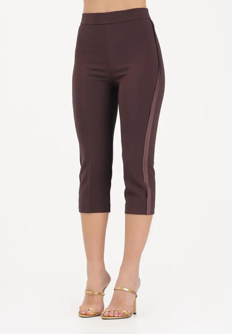 Pantalone Capri marrone da donna