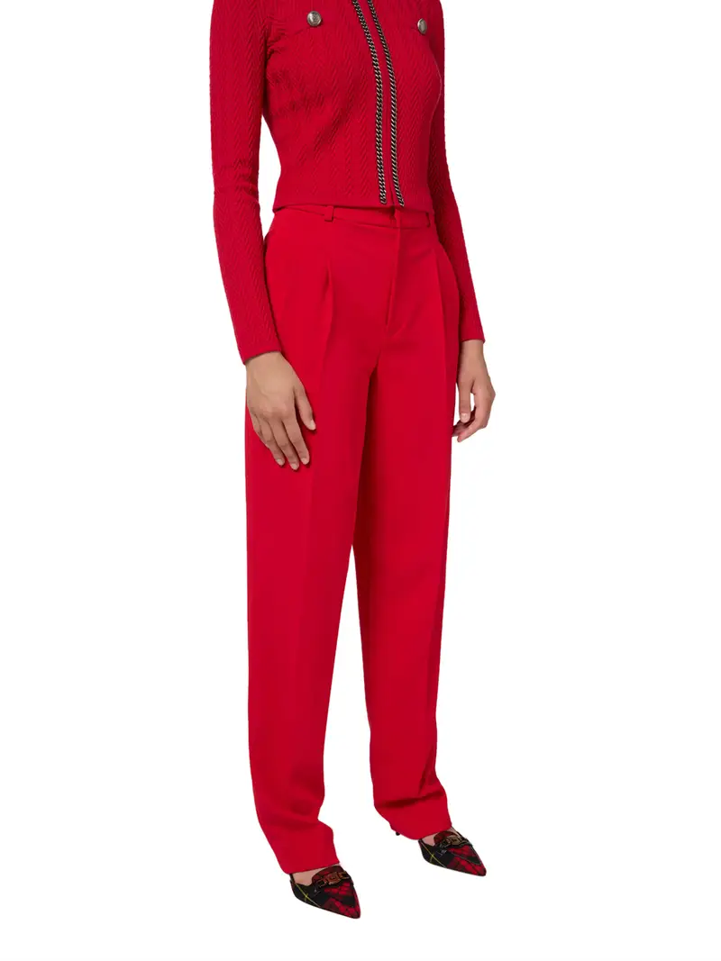 pantalone chino elisabetta franchi da donna - rosso
