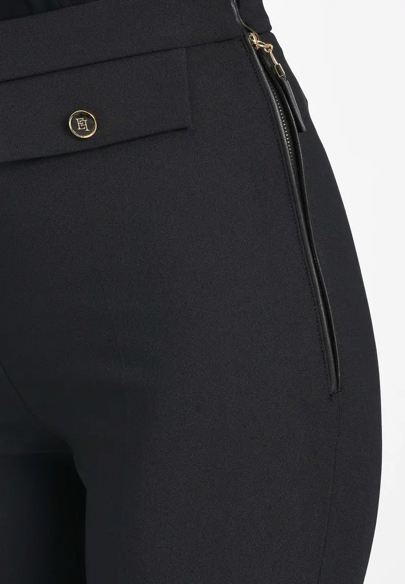 ELISABETTA FRANCHI Pantalone elegante nero da donna miniatura 2