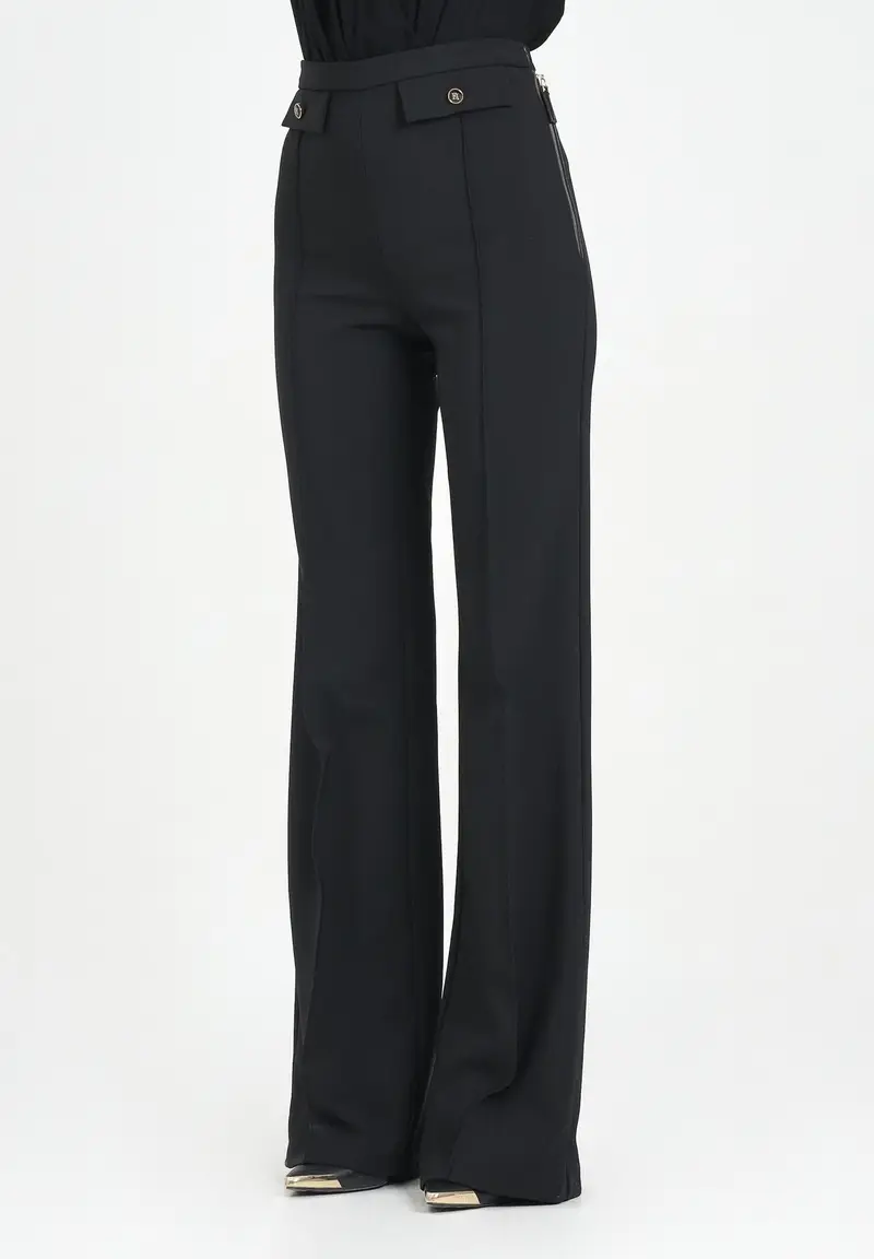 ELISABETTA FRANCHI Pantalone elegante nero da donna