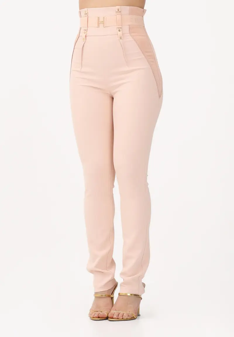 Pantalone elegante nude da donna con bustier