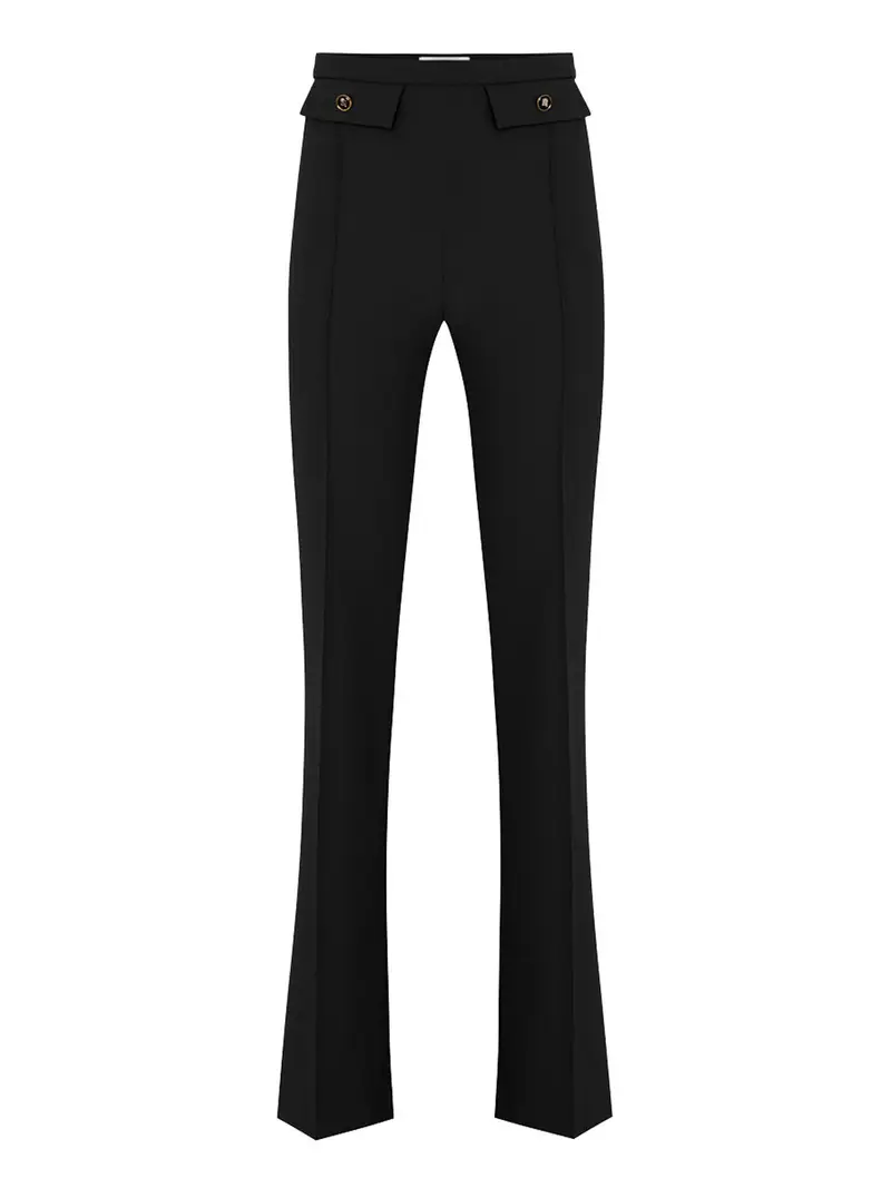 pantalone palazzo elisabetta franchi da donna - nero