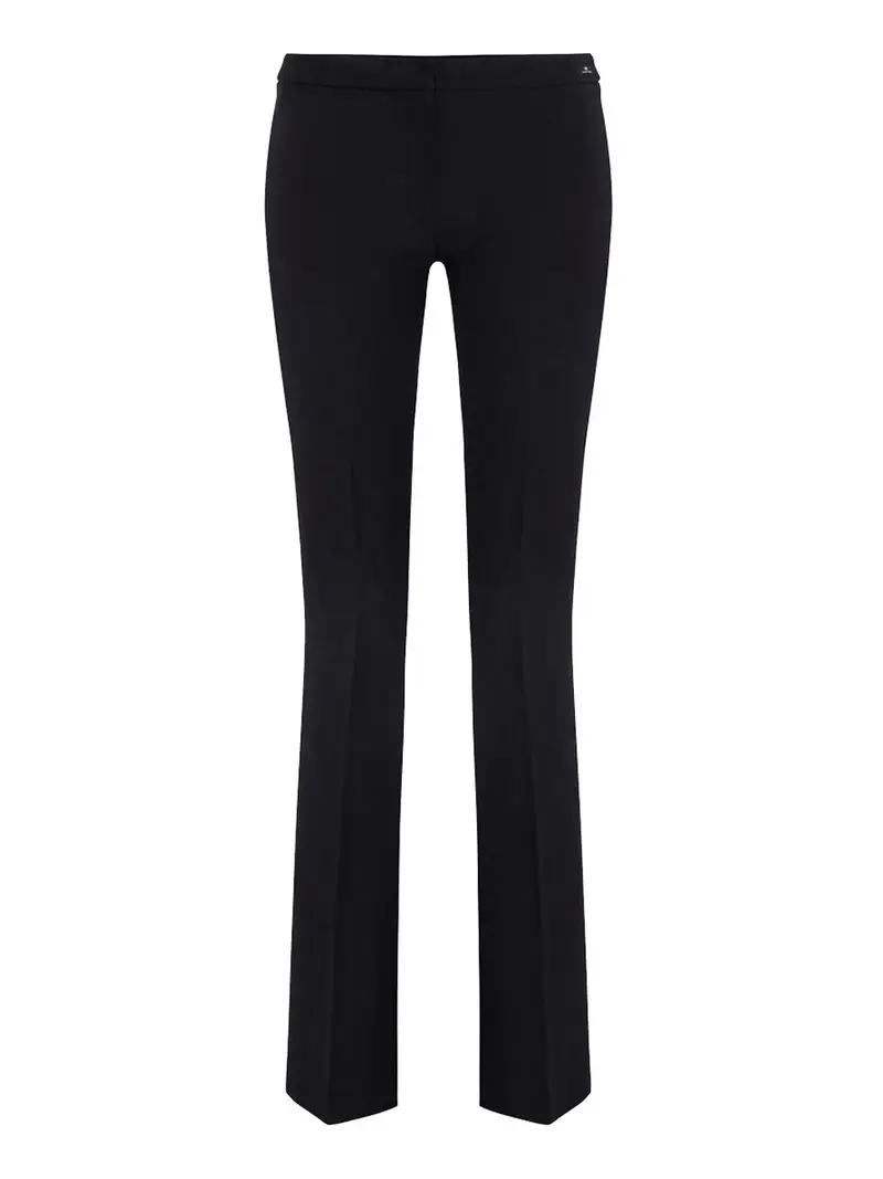 pantalone slim elisabetta franchi da donna - nero