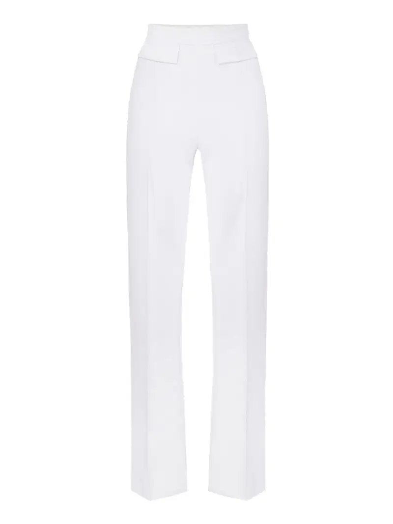 pantalone zampa elisabetta franchi da donna - avorio