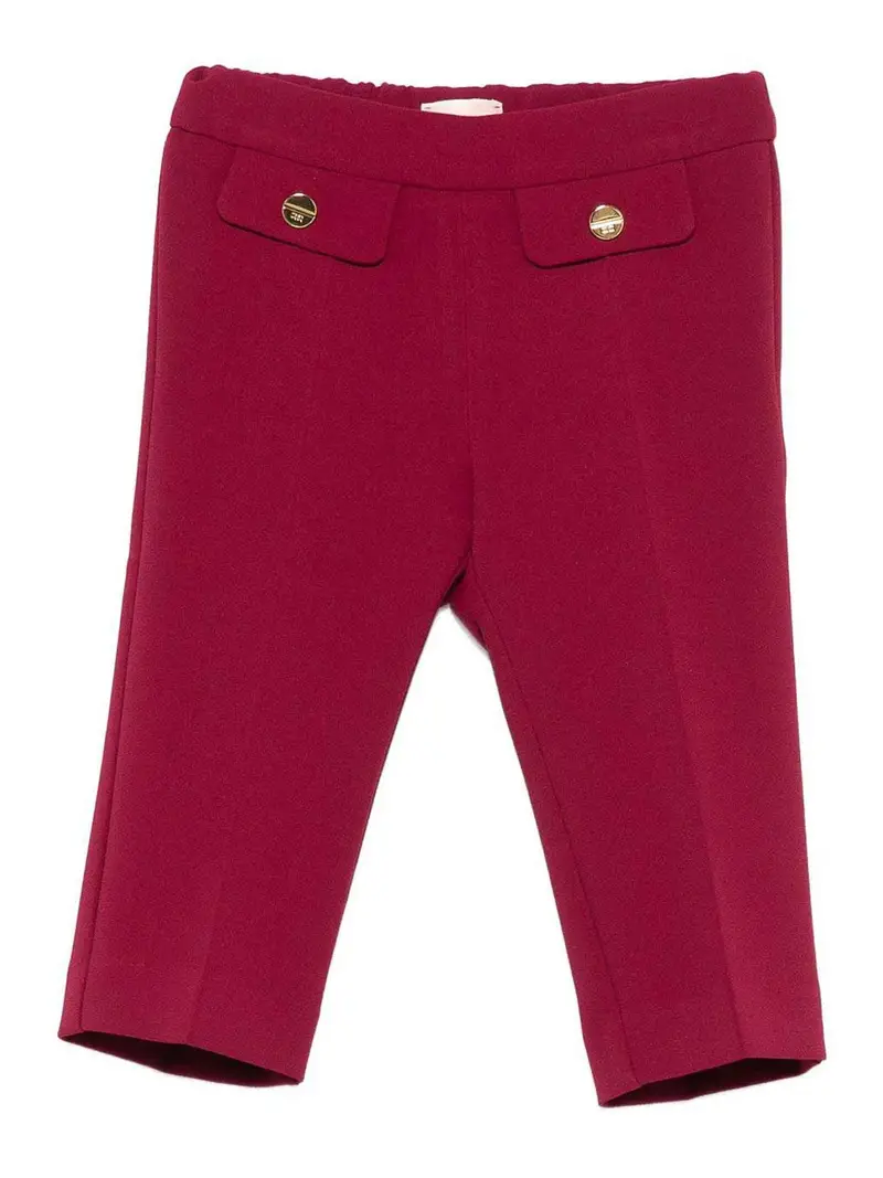 Pantaloni Con Finte Tasche Rosso