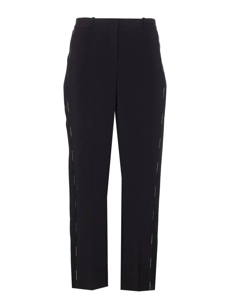 Pantaloni in crepe leggera Nero