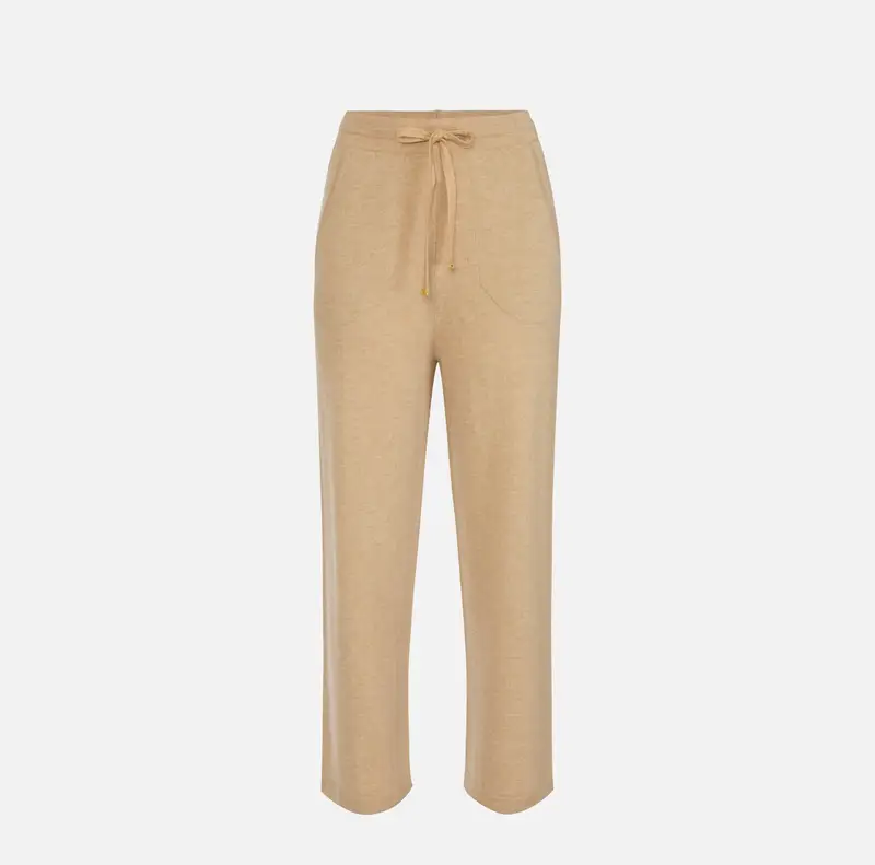 Pantaloni in misto cachemire con coulisse