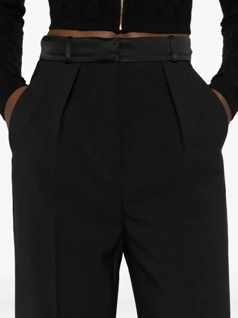 Pantaloni Sartoriali Neri con Pince Nero miniatura 3