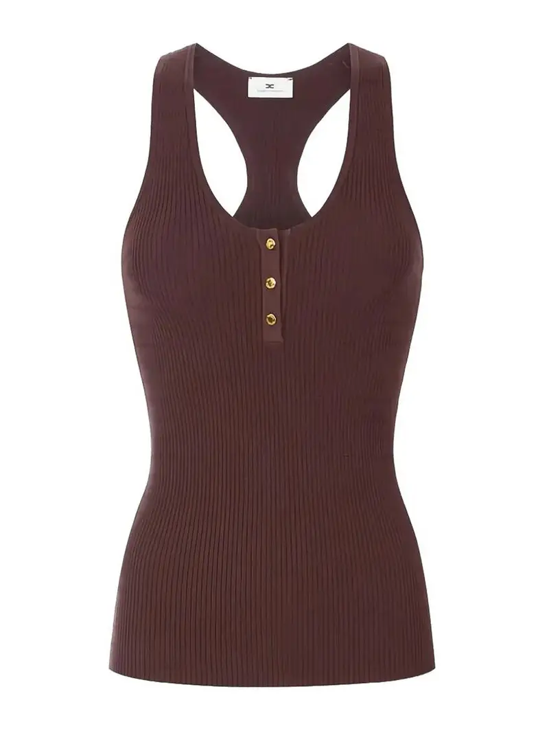 Parte superiore in tricot Marrone