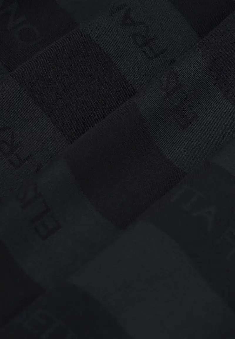 Pashmina nera da donna con logo miniatura 2