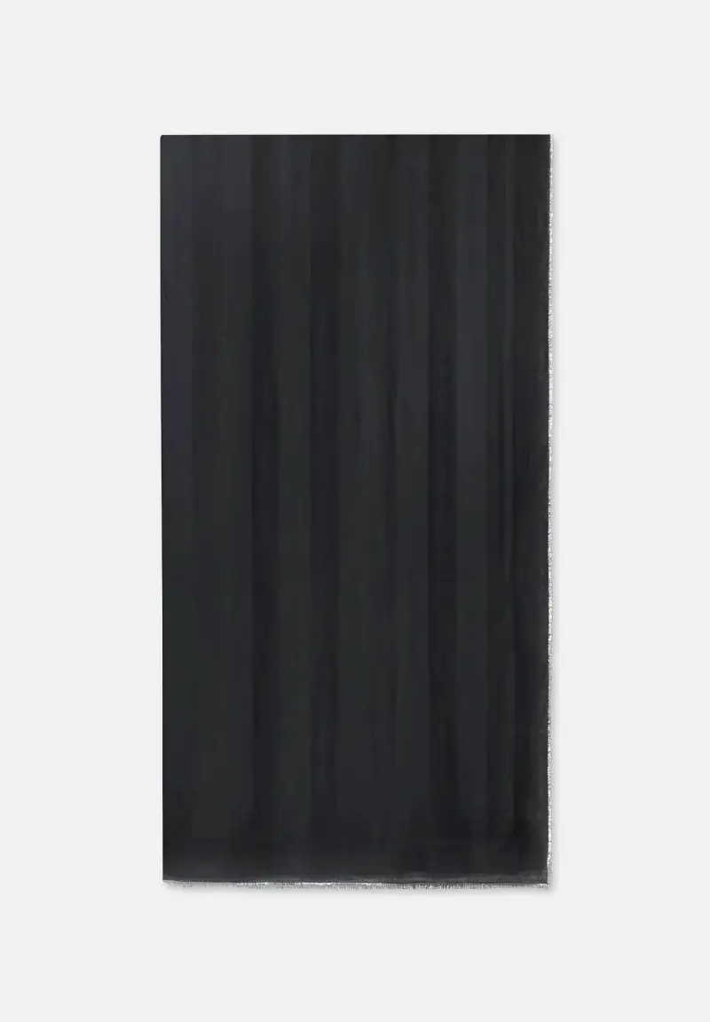 Pashmina nera da donna con logo