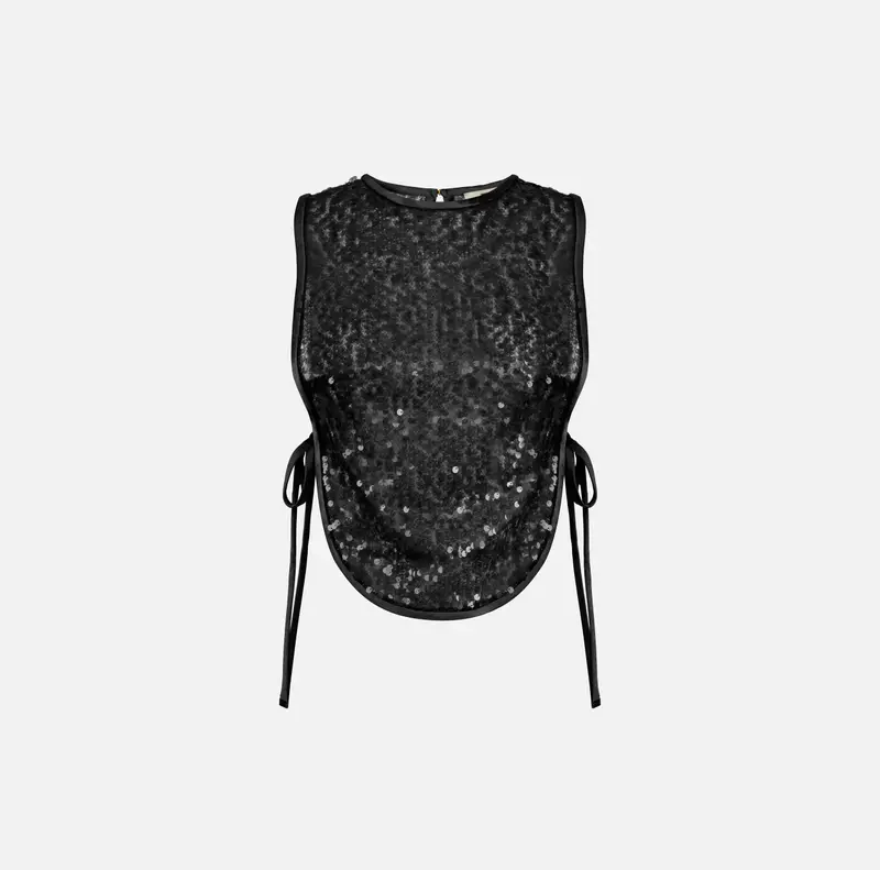 Pettorina in tulle con paillettes