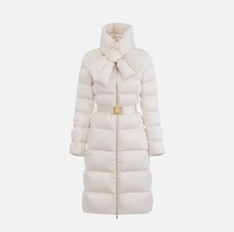 Piumino in tessuto vela jacquard