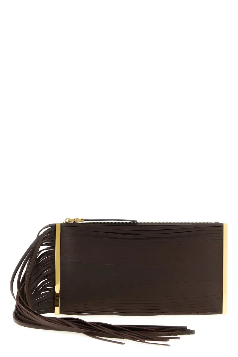 Pochette Frange Marrone
