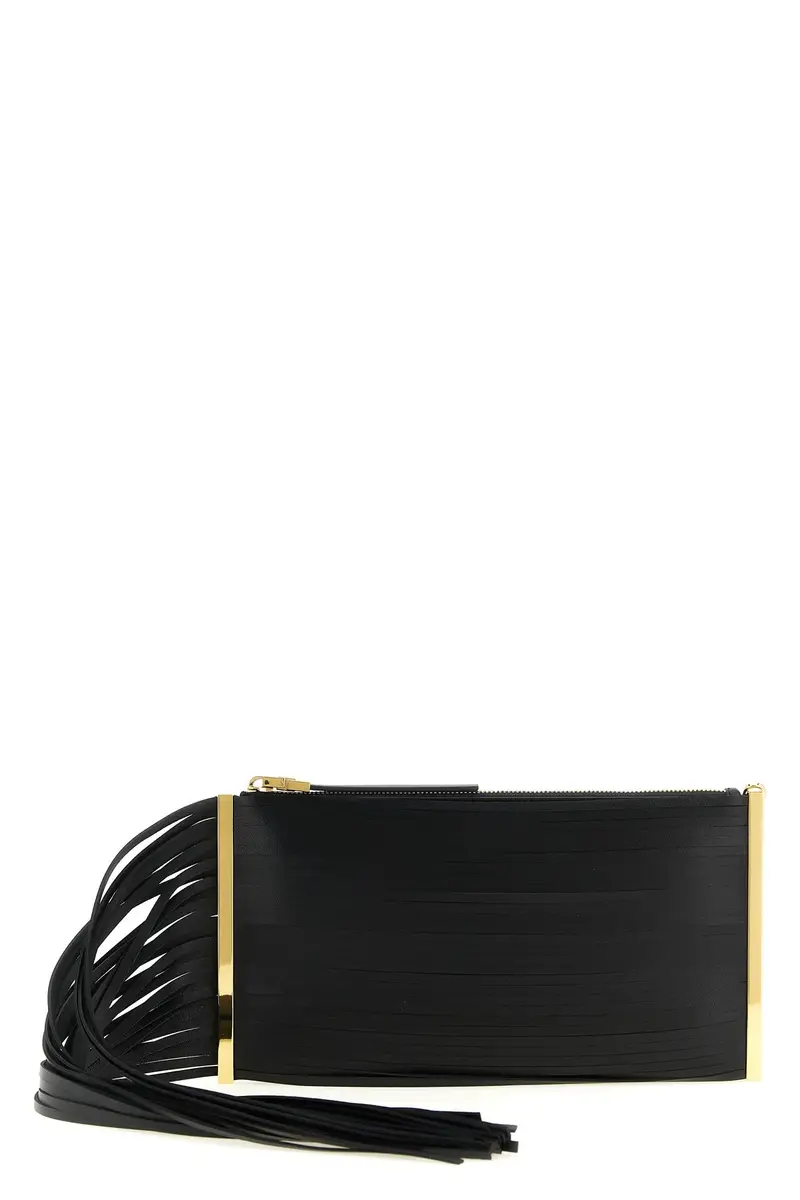 Pochette Frange Nero