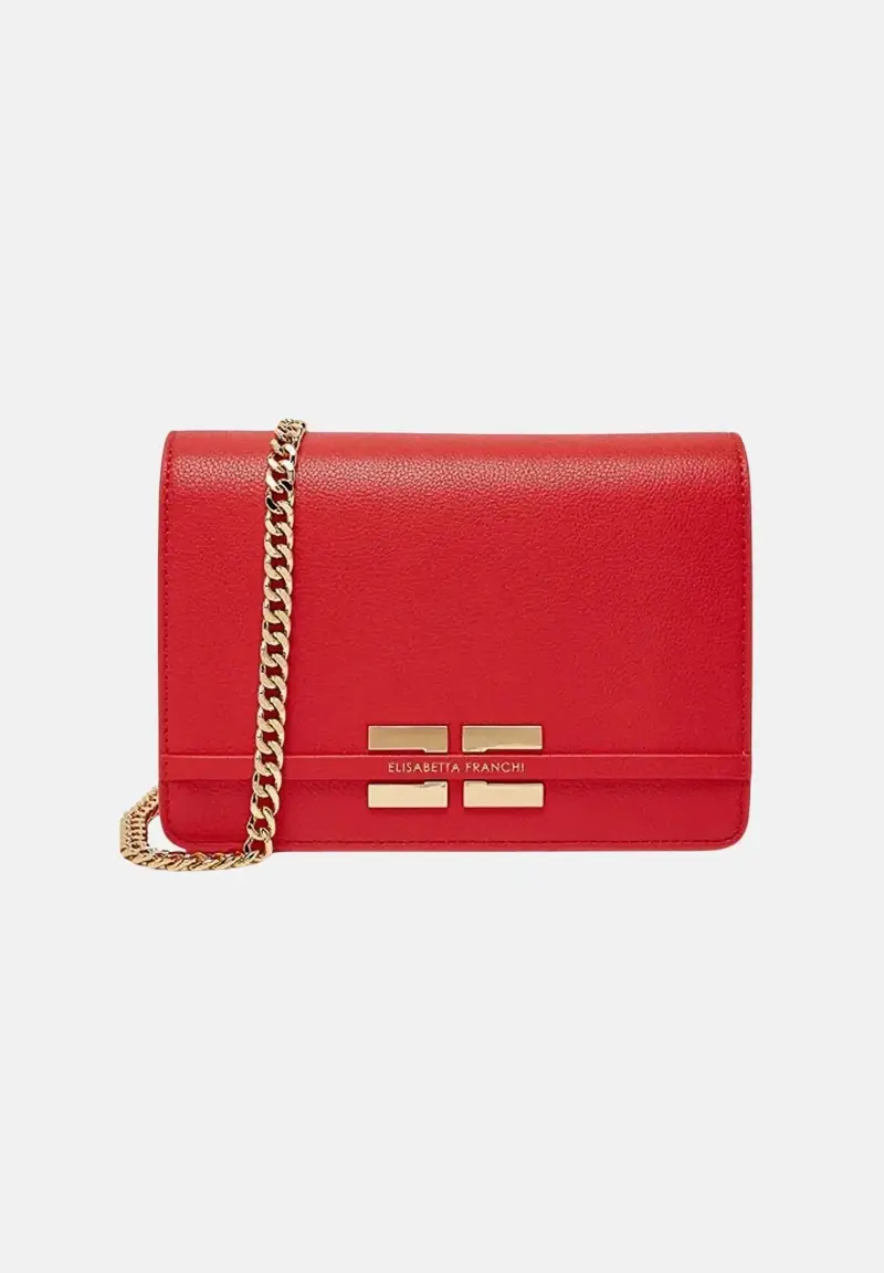 Pochette rossa da donna con logo
