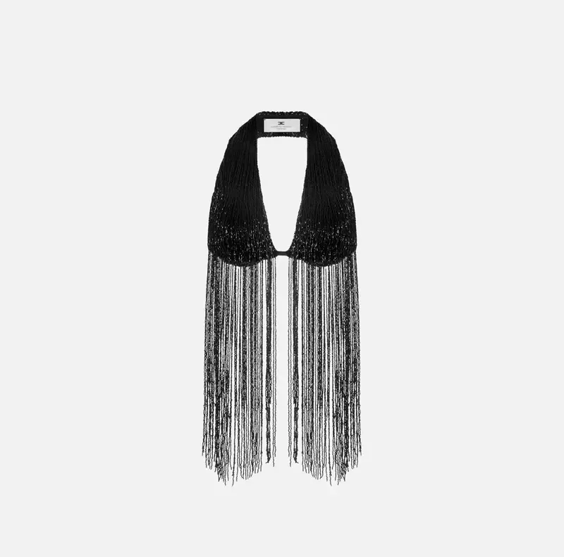 Reggiseno con frange e paillettes