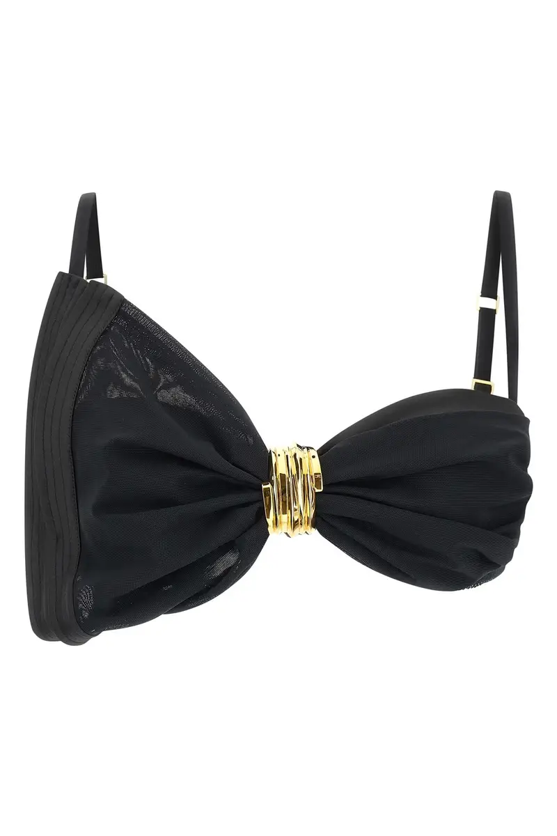 Reggiseno Raso E Tulle Nero