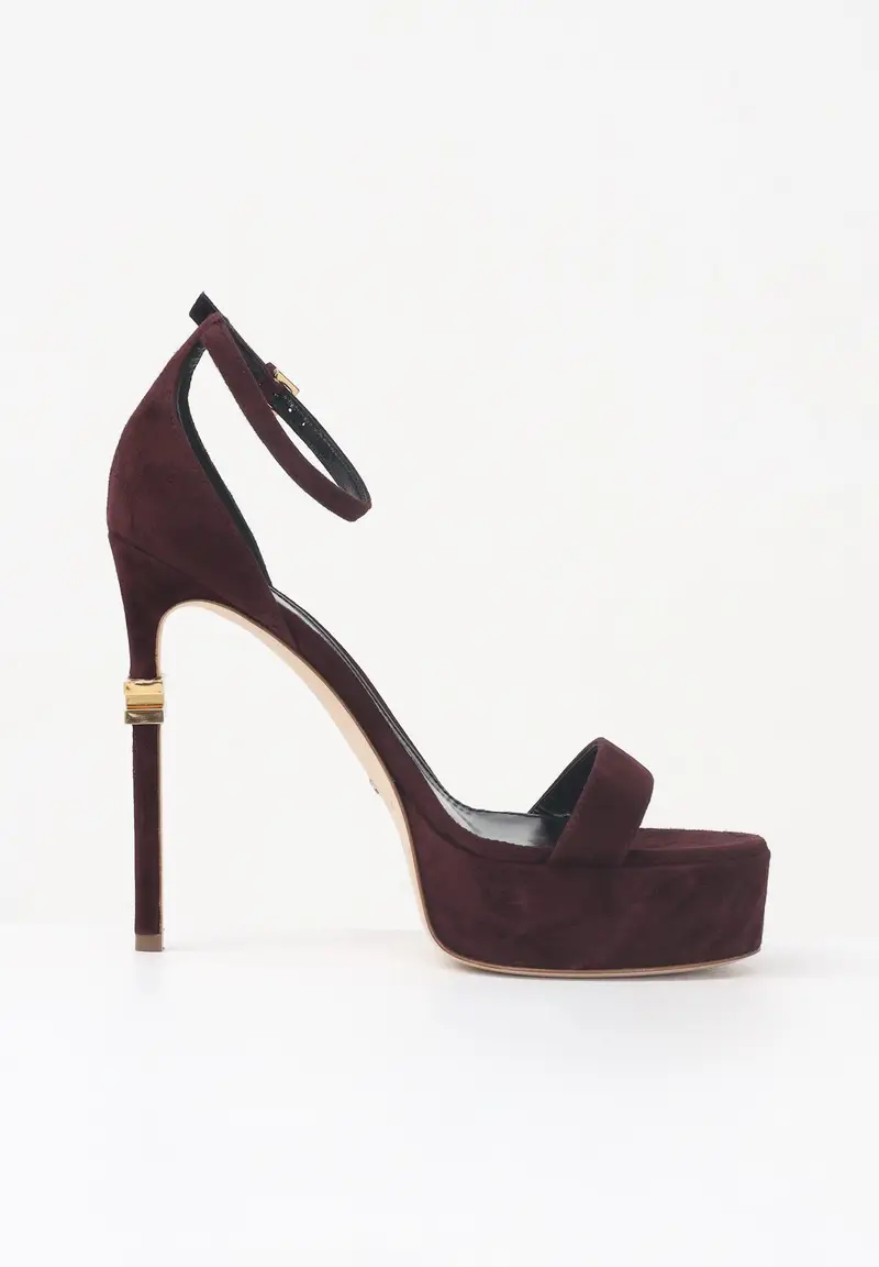 ELISABETTA FRANCHI Sandali con tacco Donna Bordeaux 974175 miniatura 2