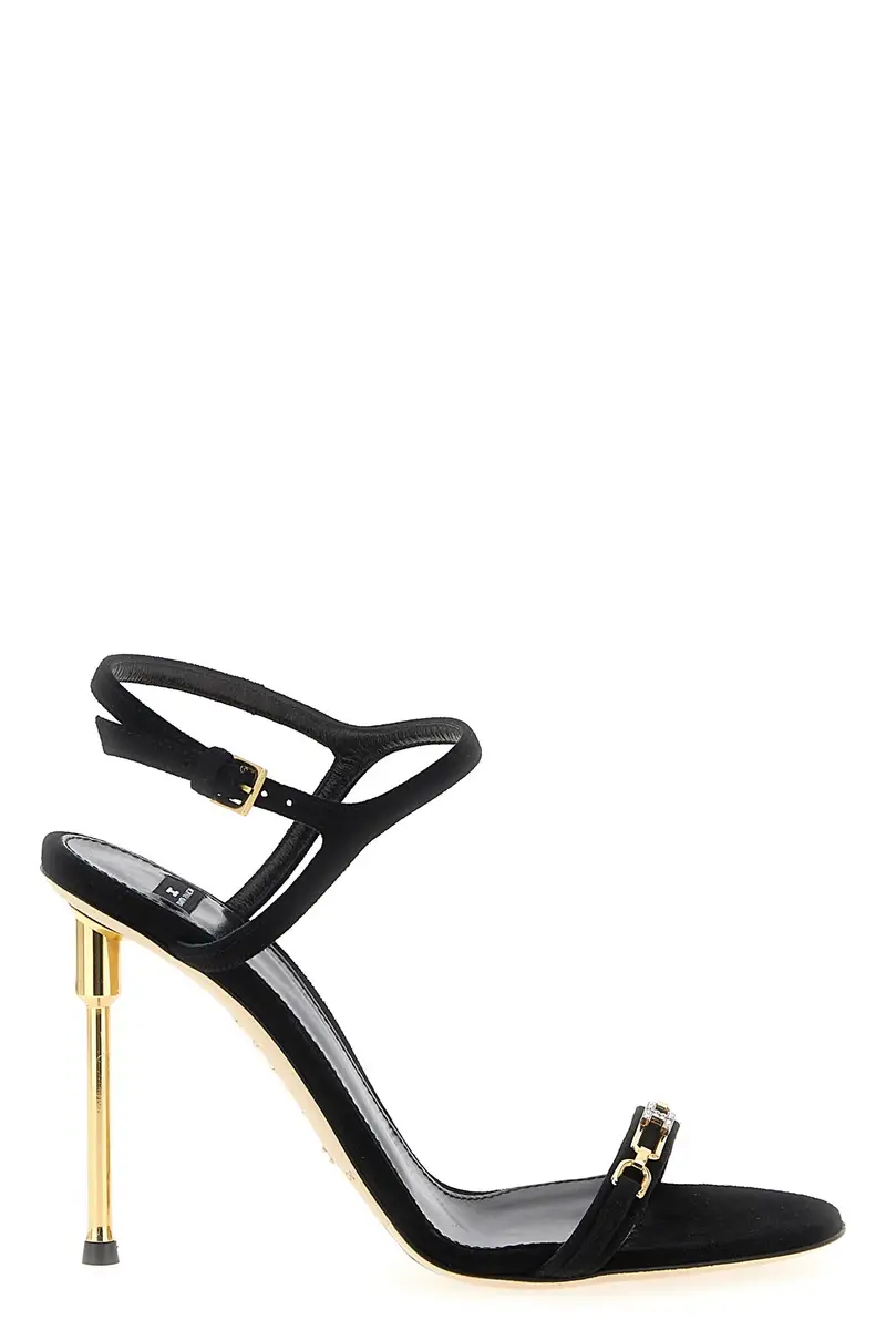 Sandalo Tacco Scultura Nero