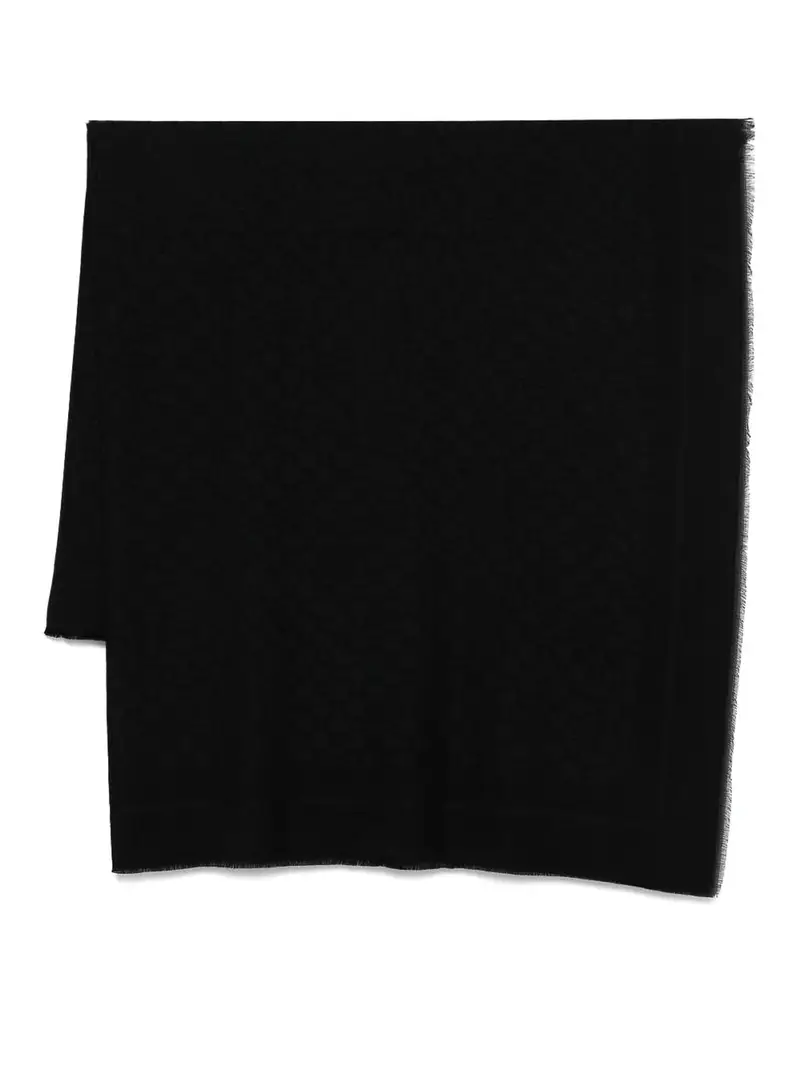 Sciarpa Con Motivo Logo Nero