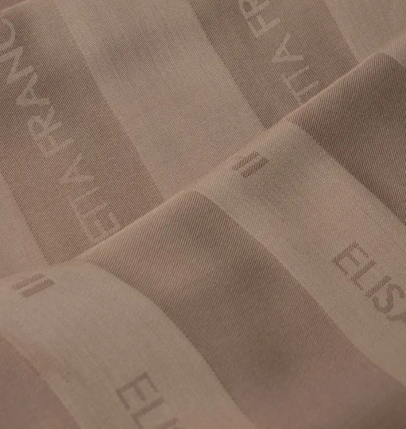 Sciarpa Elegante con Logo BEIGE miniatura 3