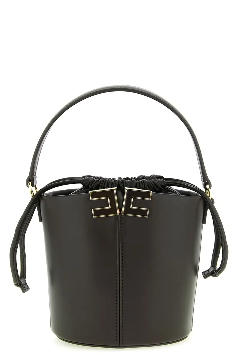 Elisabetta Franchi Borsa Secchiello Nero in Pelle