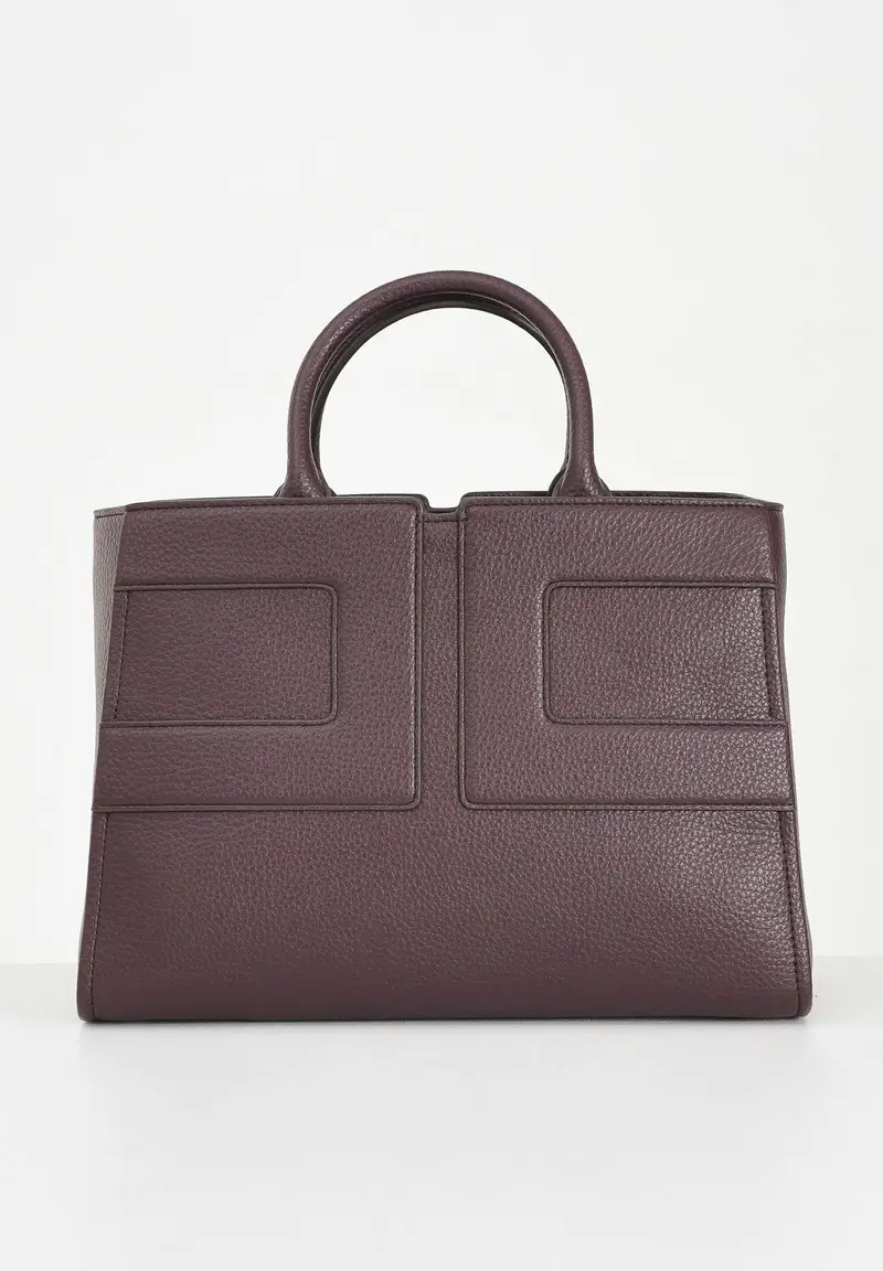 ELISABETTA FRANCHI Shopper bordeaux da donna con logo miniatura 2