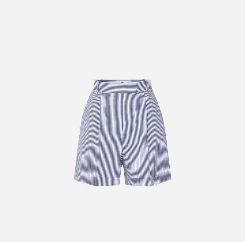 Shorts in cotone stretch a righe