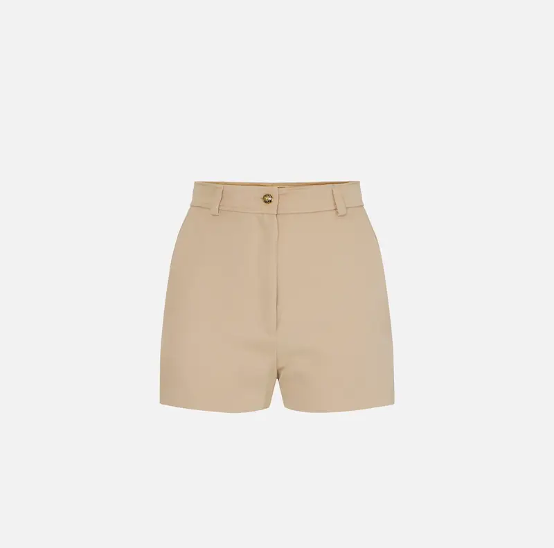 Shorts in gabardina di cotone