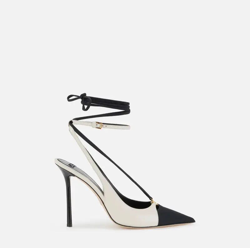 Slingback bi-color in pelle