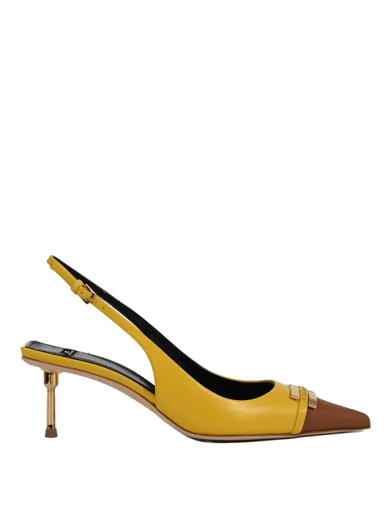 Slingback Bicolore Marrone
