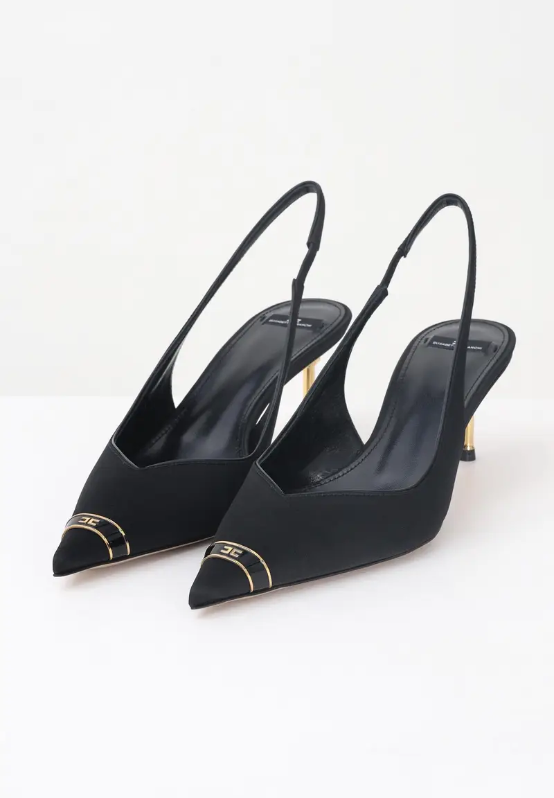 ELISABETTA FRANCHI Slingback nere da donna miniatura 3