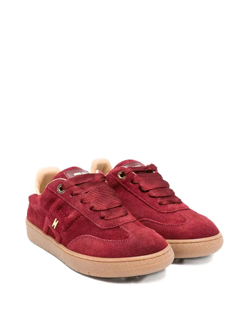 Sneakers In Camoscio Rosso