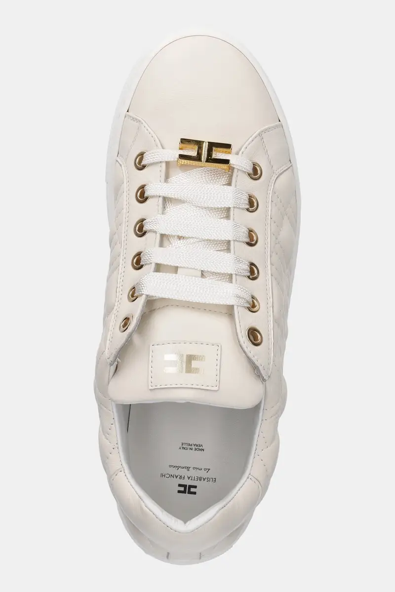 sneakers in pelle colore beige F4A9-E0357 miniatura 4