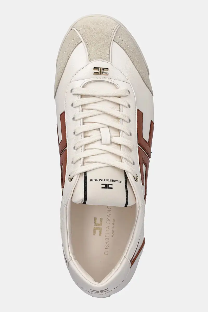 sneakers in pelle donna colore beige SA82G56E2 miniatura 4