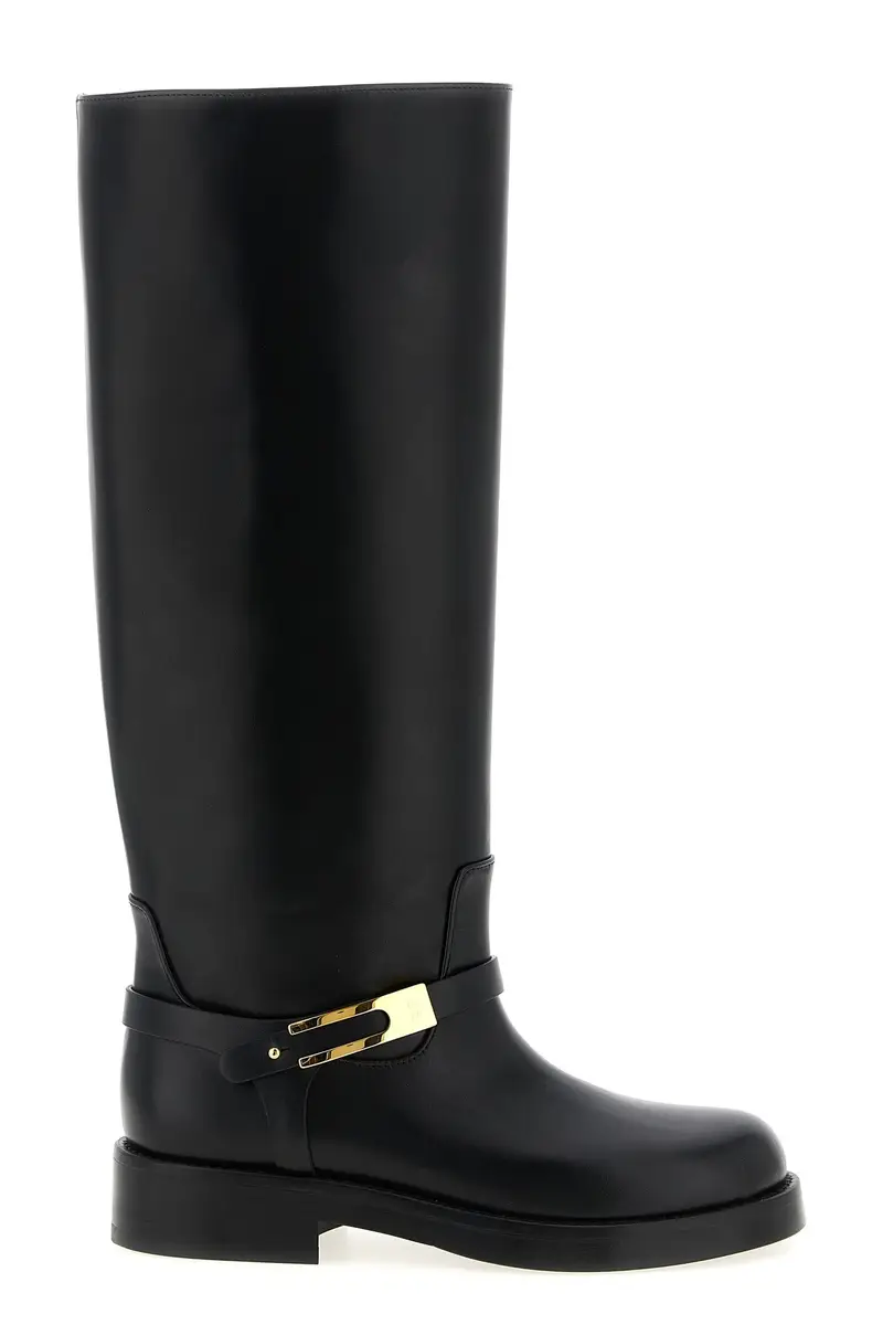 Stivale Cinturino Logo Nero