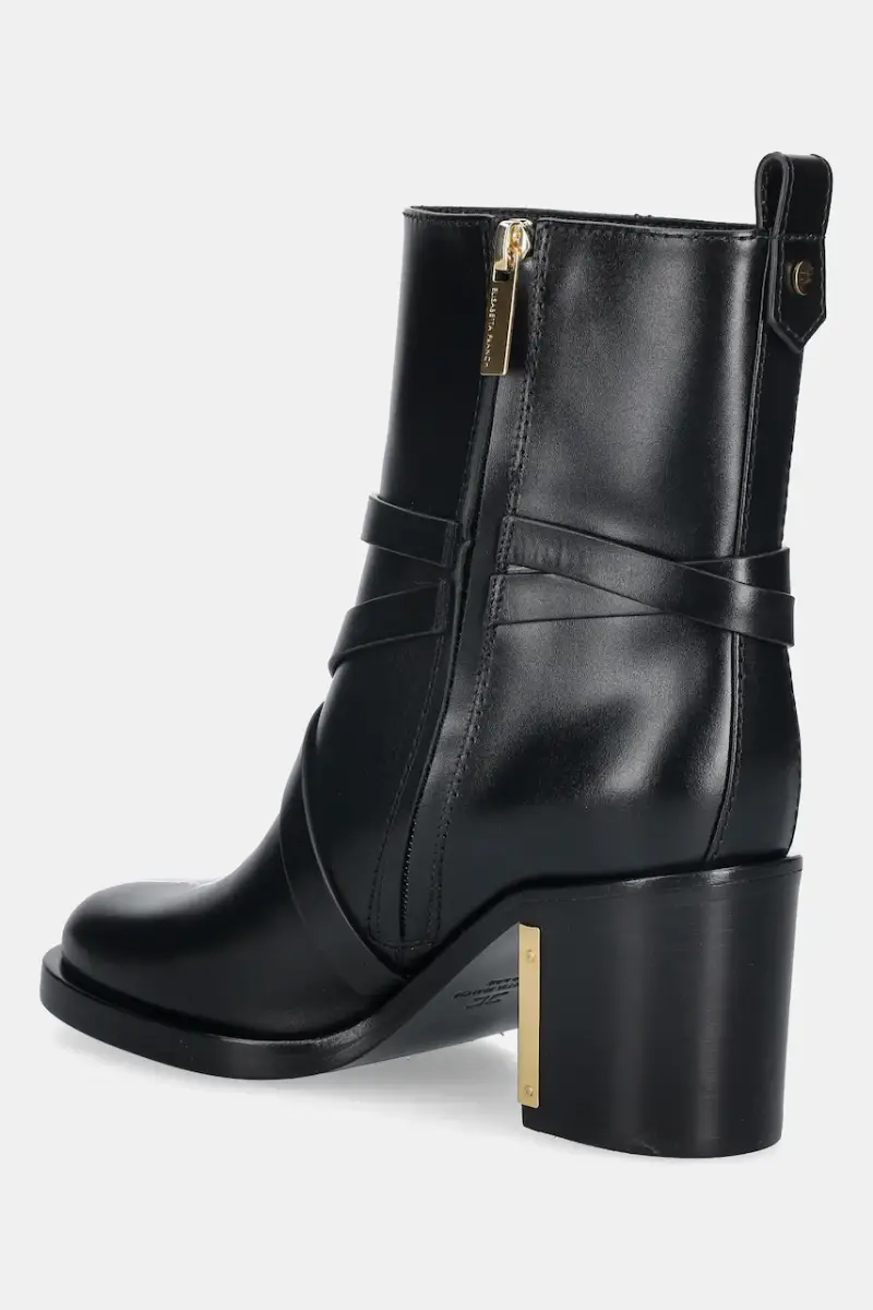 stivaletti alla caviglia in pelle colore nero SA85B56E2 miniatura 3