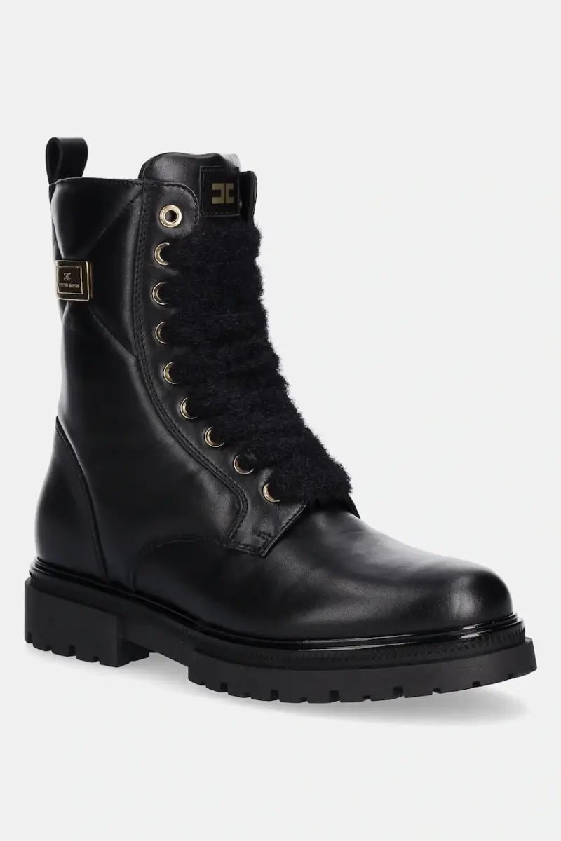 stivaletti alla caviglia in pelle Nero