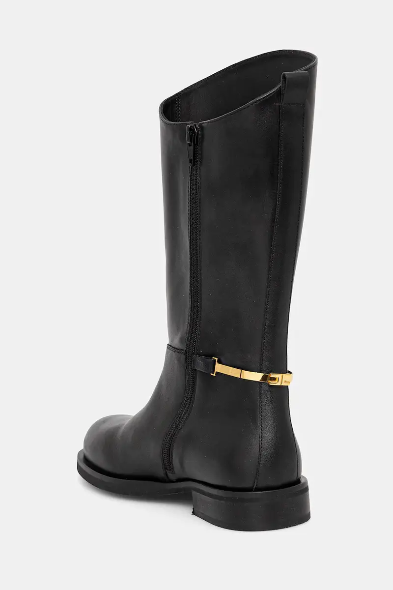 stivali in pelle bambino/a Nero miniatura 3