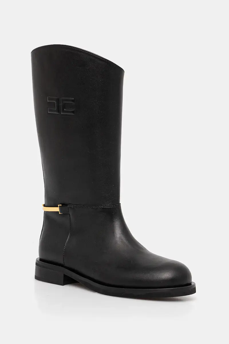 stivali in pelle bambino/a Nero