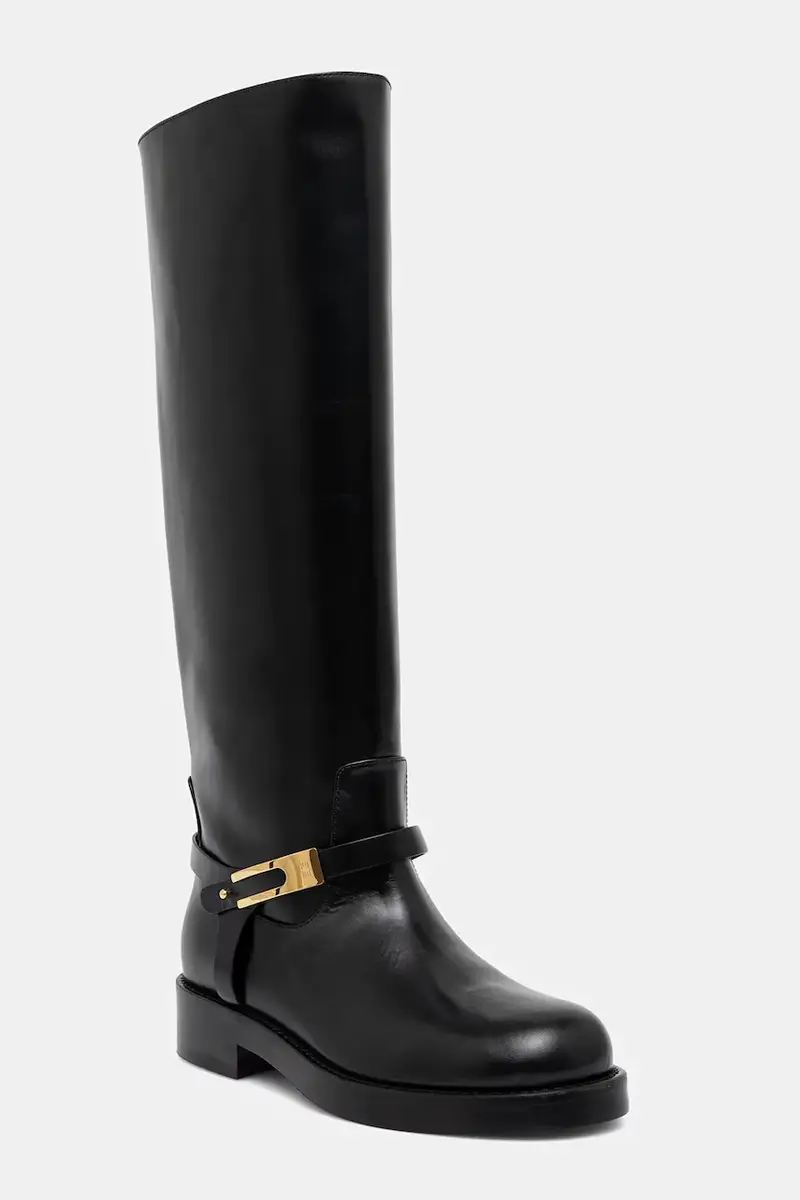 stivali in pelle donna colore nero SA57B56E2