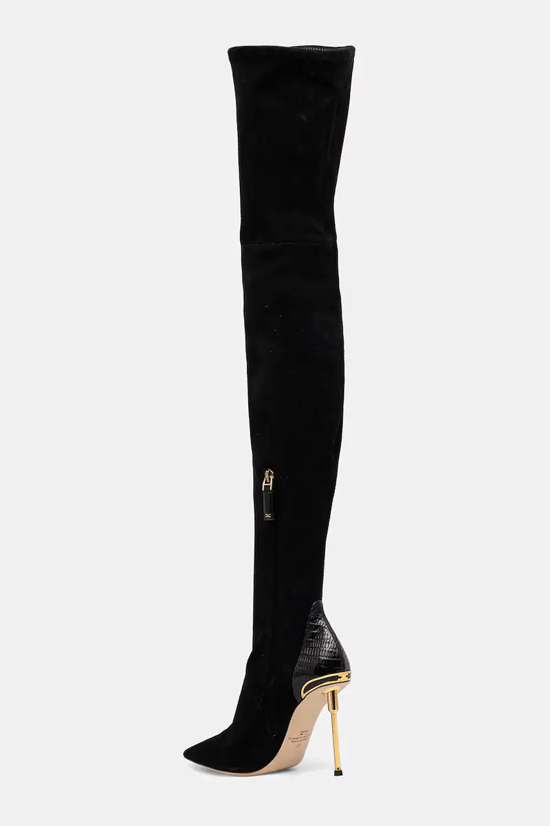 stivali in pelle scamosciata Nero miniatura 3