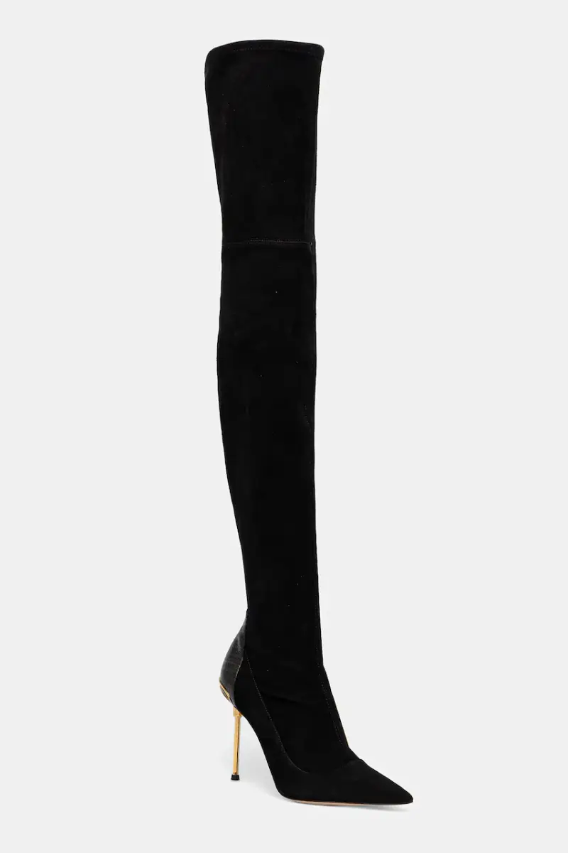 stivali in pelle scamosciata Nero