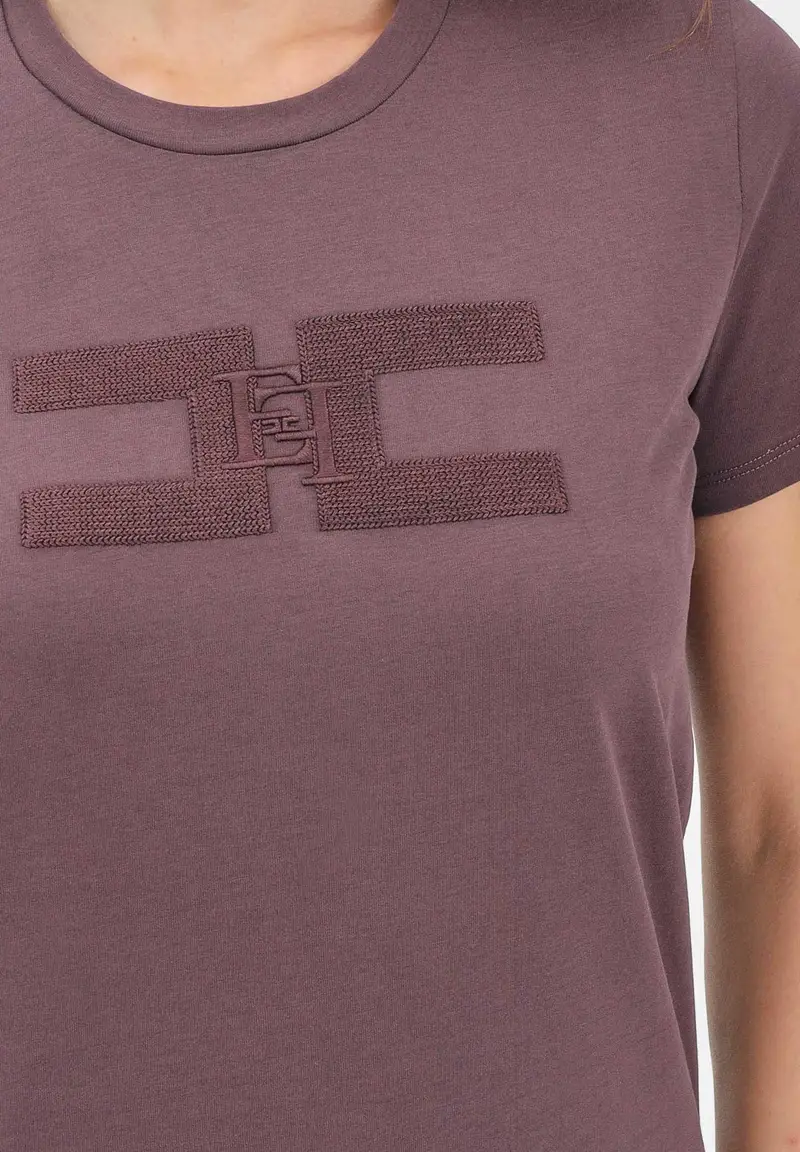 ELISABETTA FRANCHI T-shirt Donna Bordeaux 1069063 miniatura 2