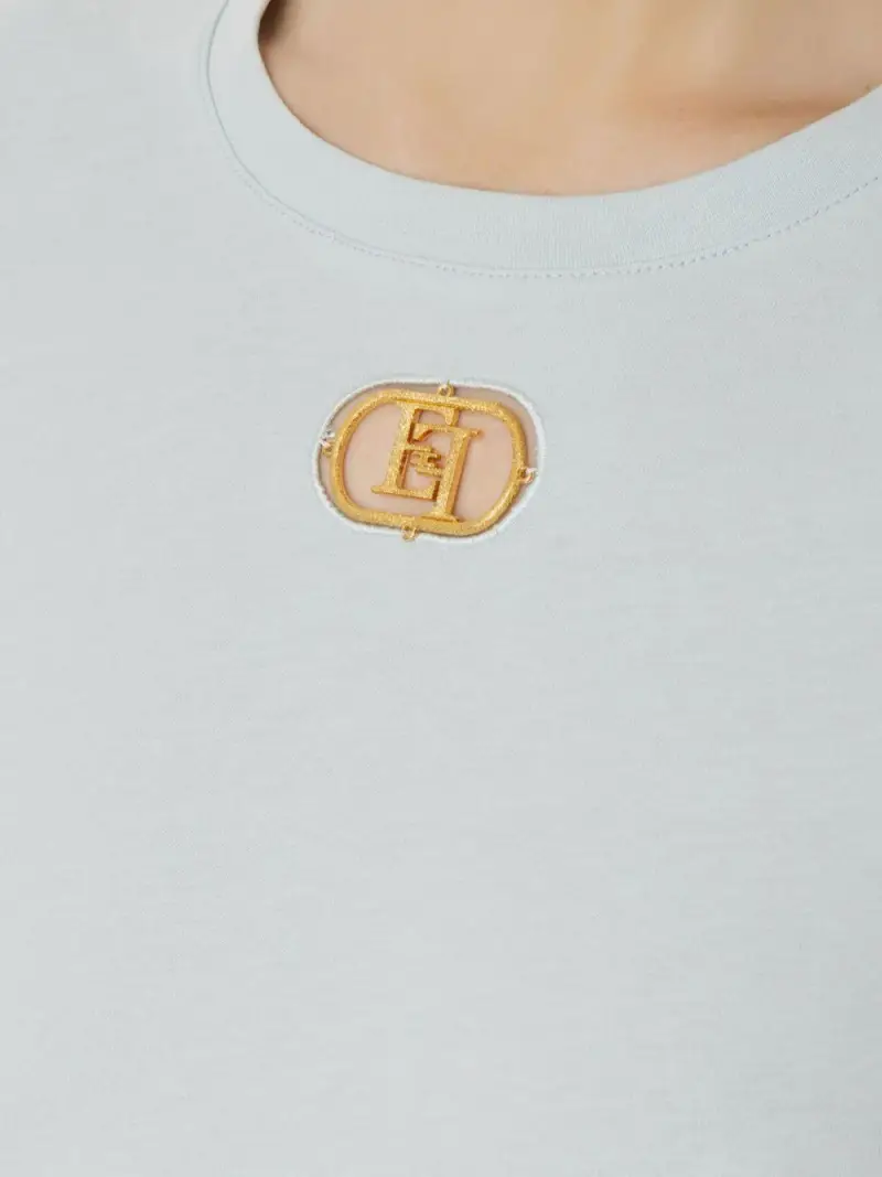 ELISABETTA FRANCHI T-shirt Turchese 2526398 miniatura 3