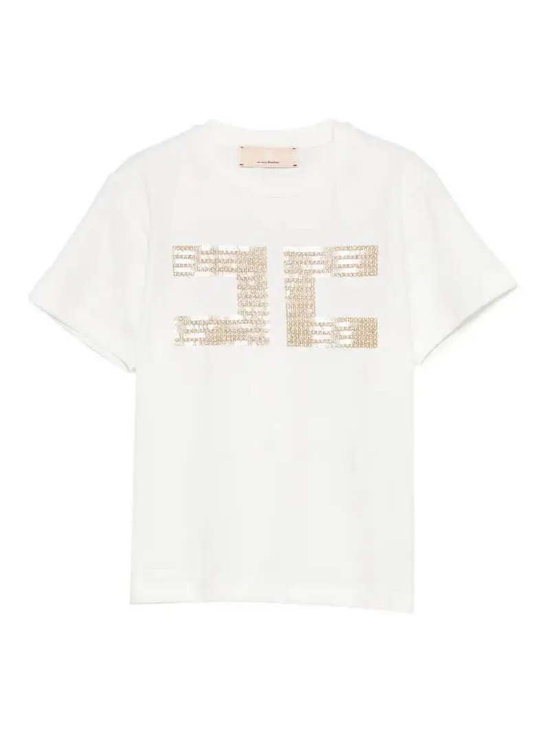 T-Shirt Con Logo Bianco