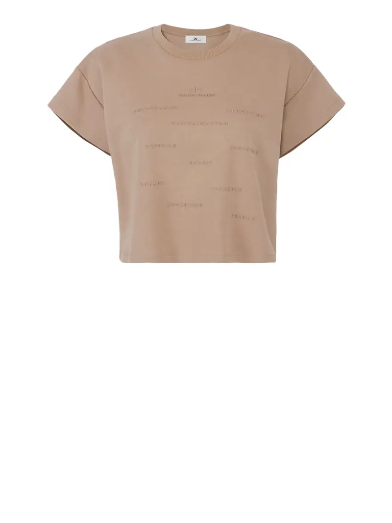 t-shirt elisabetta franchi da donna - argilla Beige